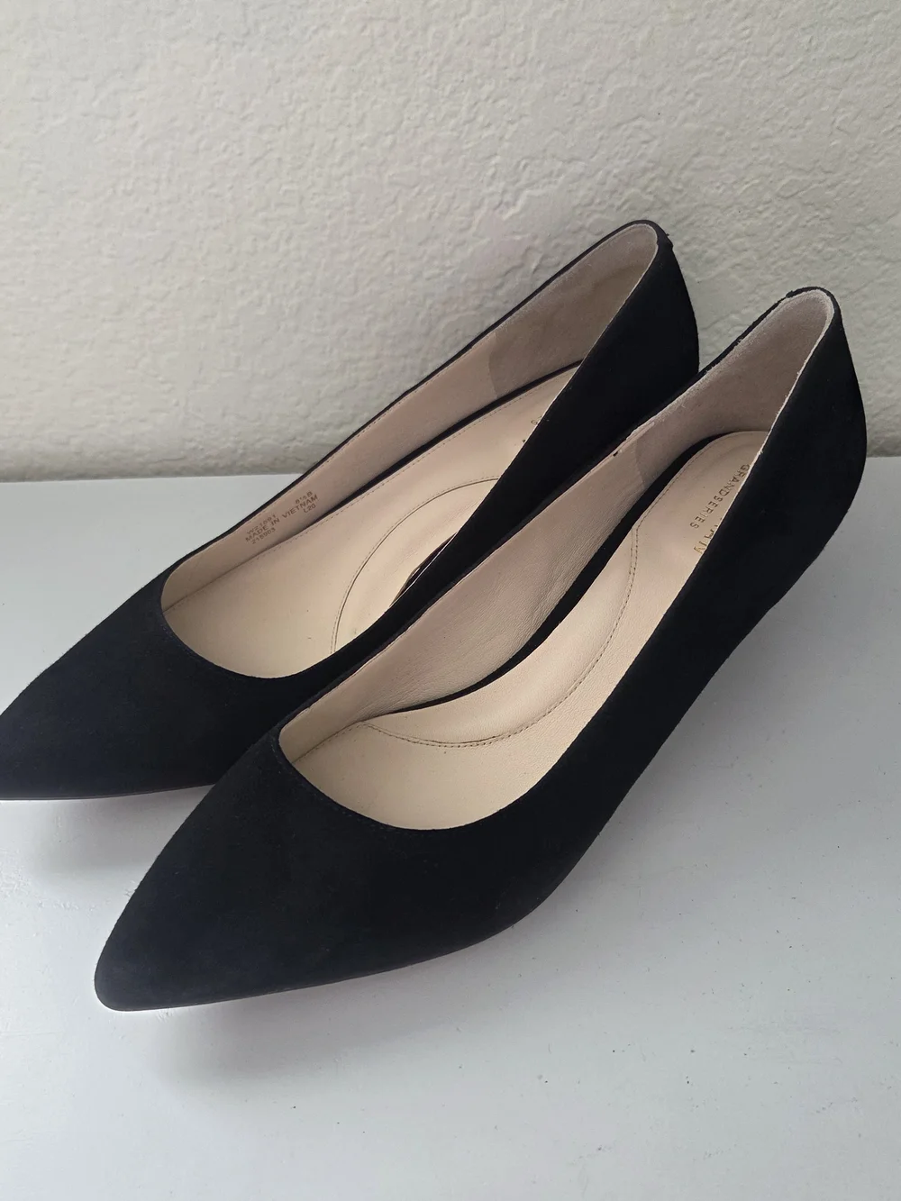 Cole Haan Grandseries Leather Black Pointed Toe Women's Heels Shoes 8.5 Women's